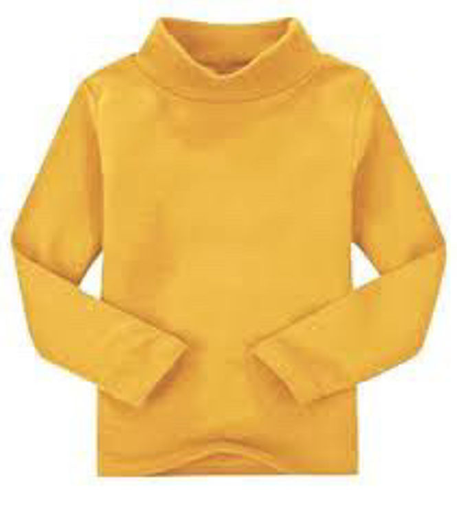 Picture of BIMBI E 100% COTTON THERMAL TURTLENECK MUSTARD